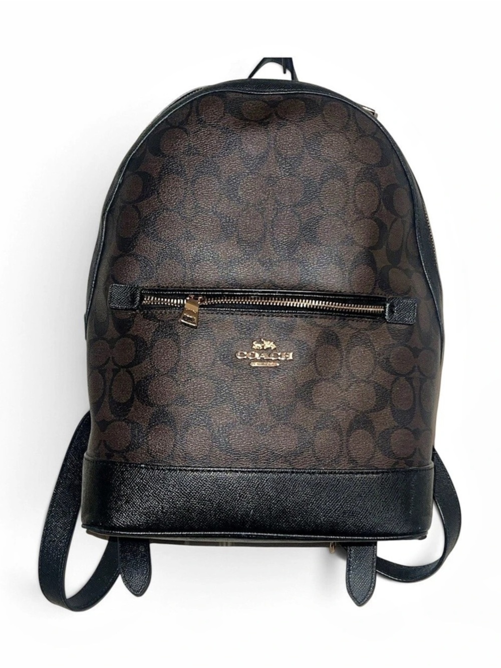 Coach Backpack In Signature Coated Canvas Brown & Black